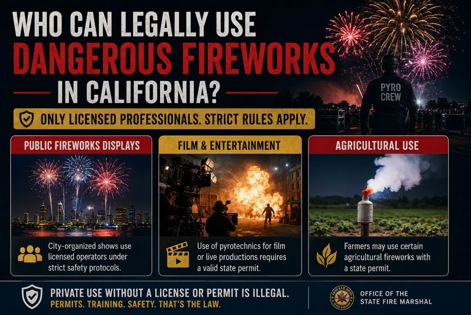 Who Can Legally Use Dangerous Fireworks in California?