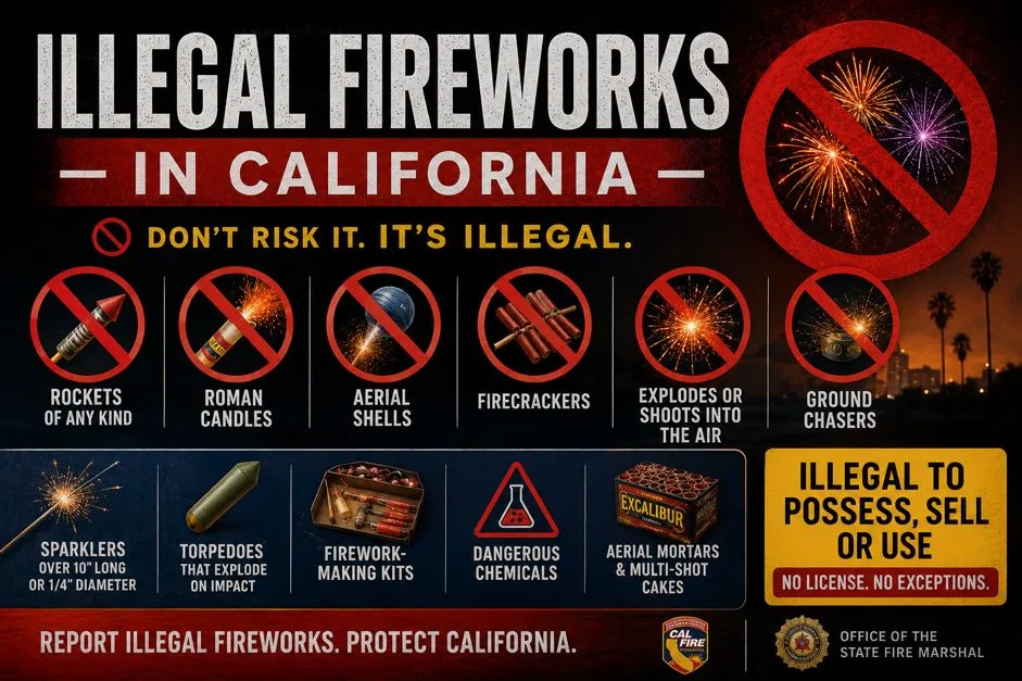 What Fireworks Are Illegal in California?