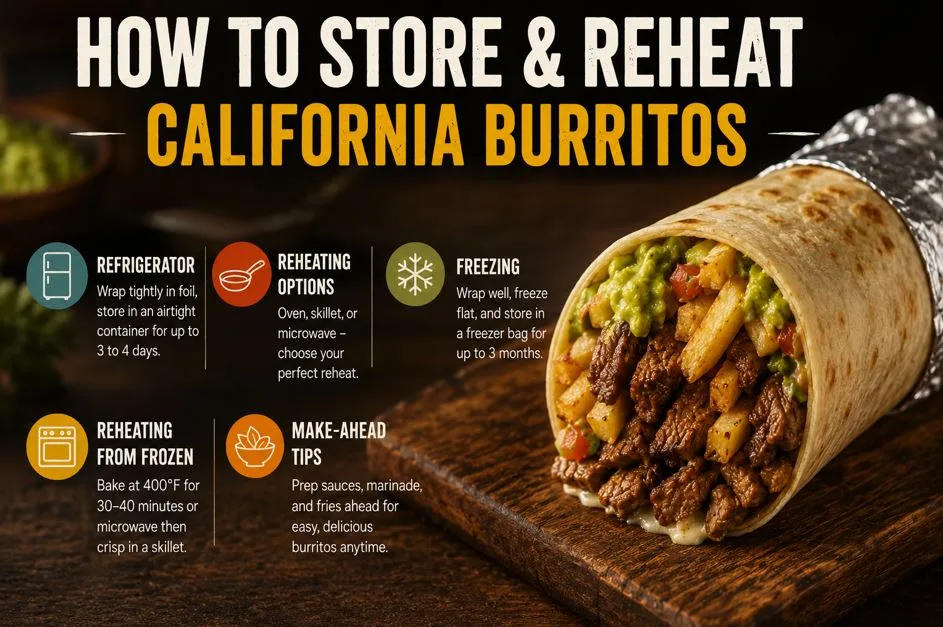 How to Store and Reheat California Burritos?