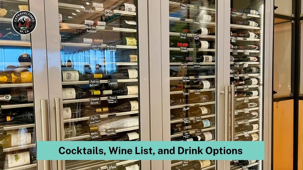 Cocktails, Wine List, and Drink Options