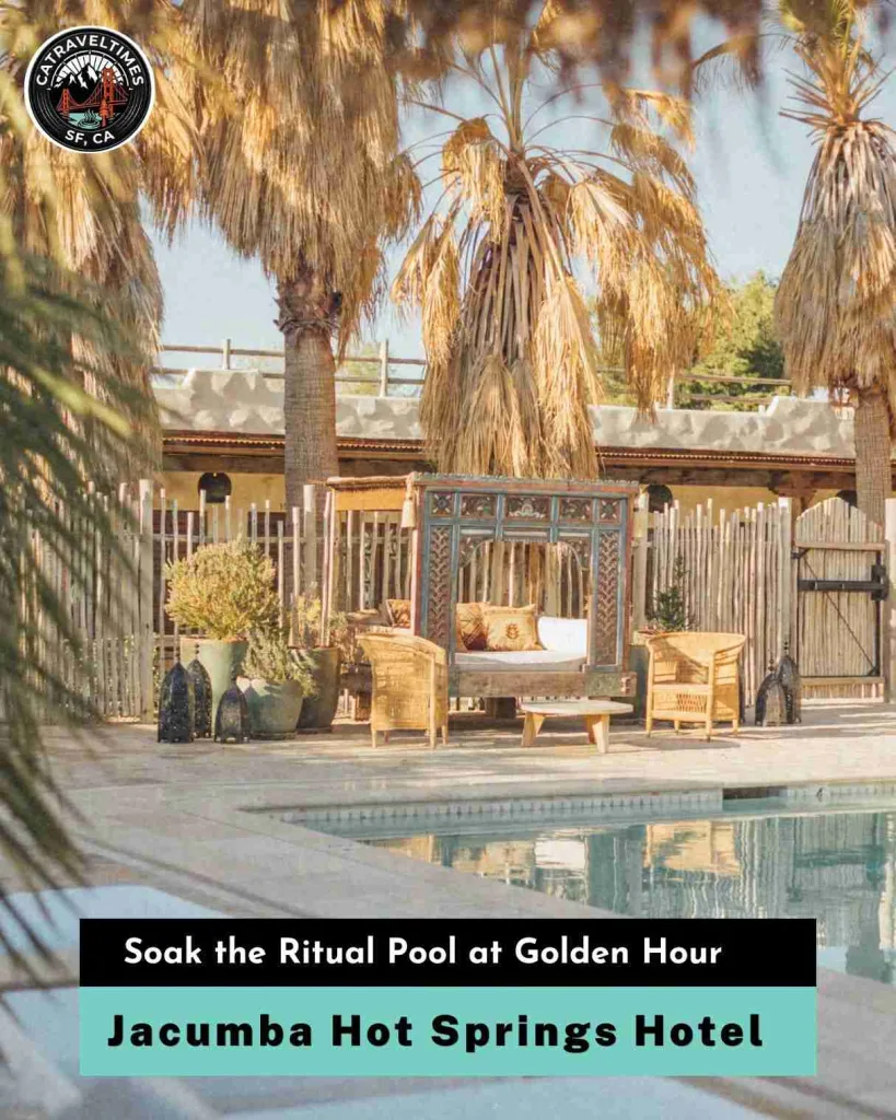 Soak the Ritual Pool at Golden Hour