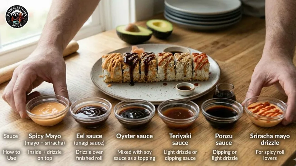 California Crunch Roll Recipe — How to Make It at Home (Better Than Takeout) 8 Sauce and Drizzle Options