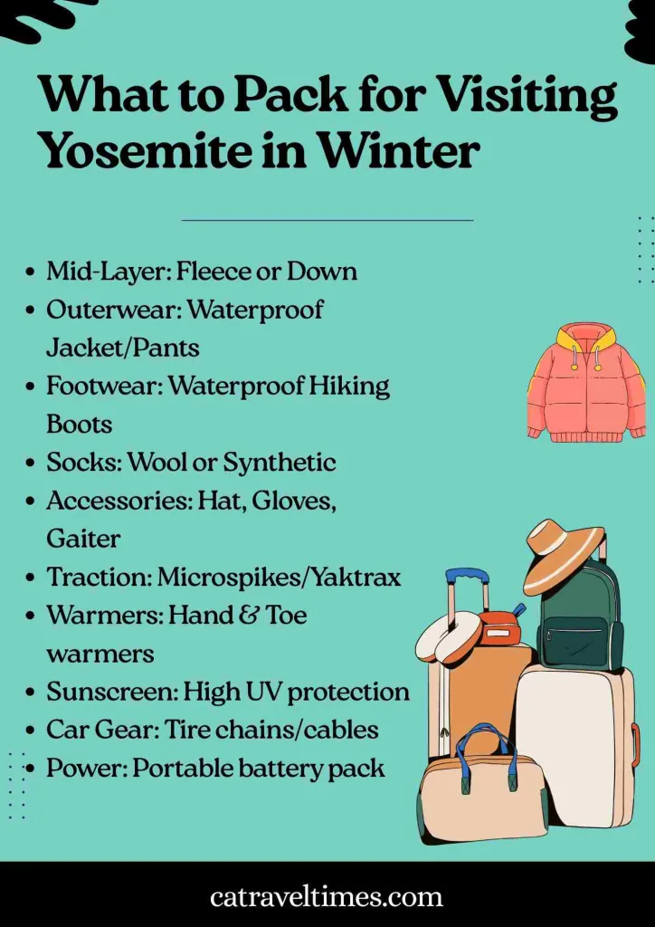What to Pack for Visiting Yosemite in Winter