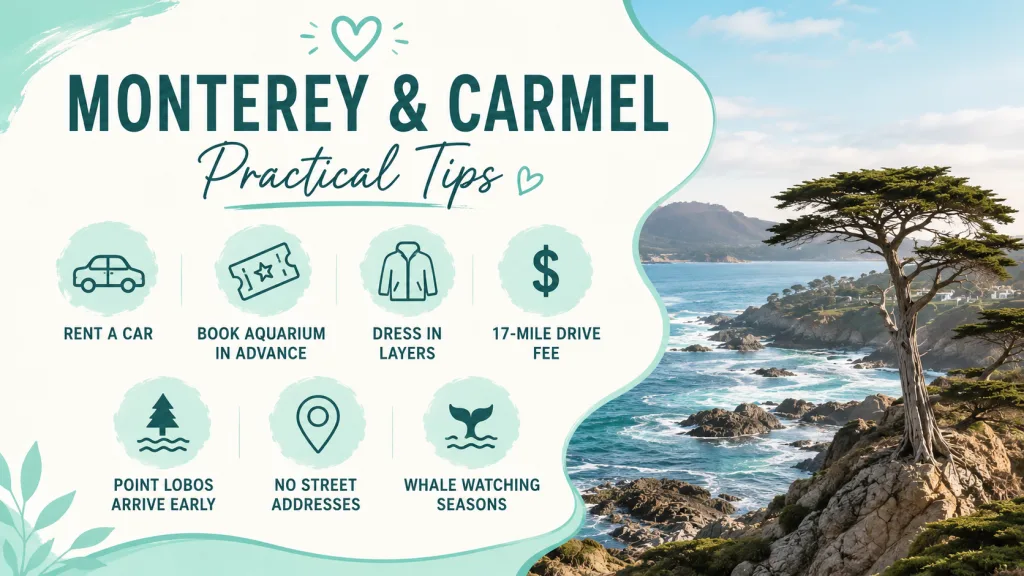 Things to Do in Monterey and Carmel: Your Ultimate California Coastal Guide 2026 17 Practical Tips for Visiting Monterey and Carmel