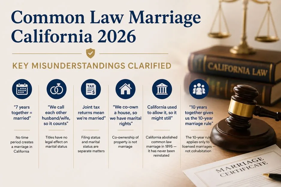Common Law Marriage California 2026: Key Misunderstandings Clarified