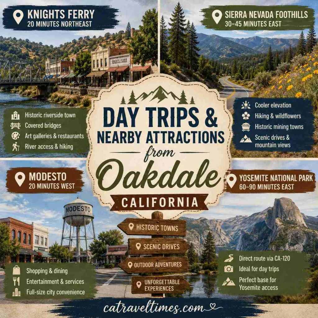 Day Trips & Nearby Attractions from Oakdale California