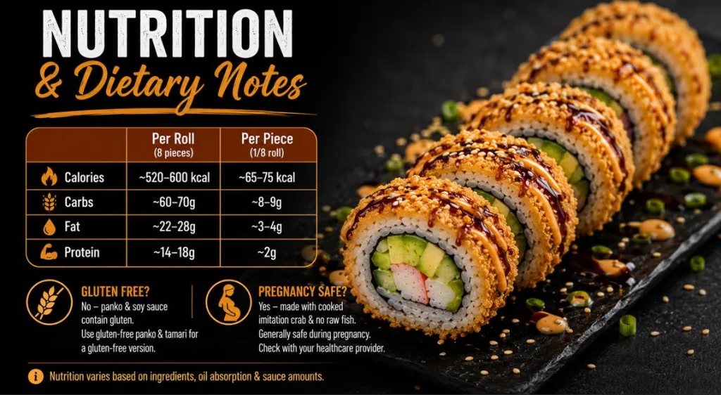 Fried California Roll: Crispy, Golden & Easy Recipe 10 Nutrition & Dietary Notes
