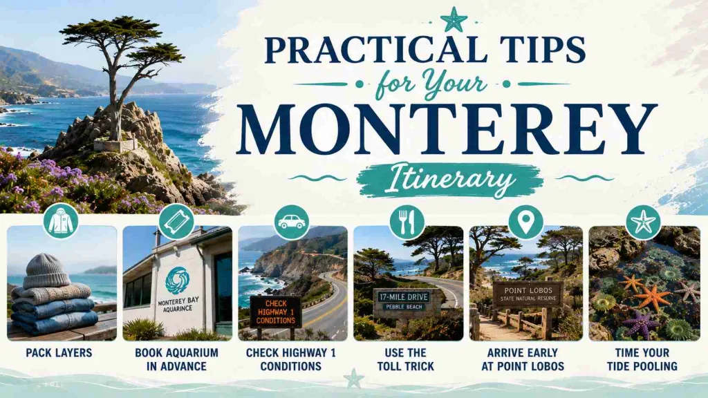 Monterey Itinerary: Your Complete 1–4 Day Travel Guide 2026 9 Practical Tips for Your Monterey Itinerary