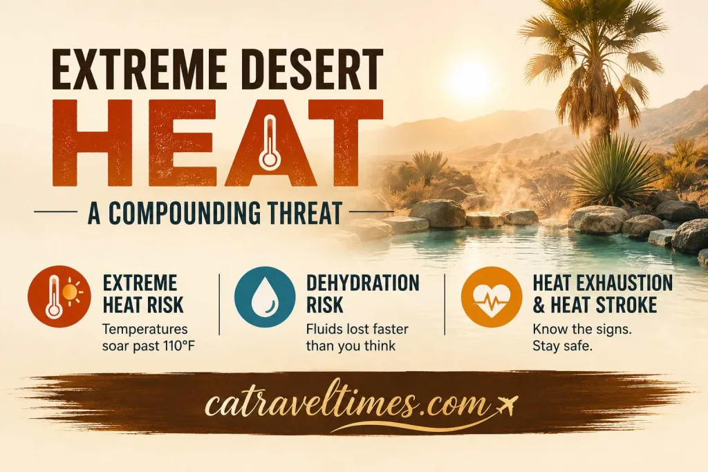 Why Is Desert Hot Springs So Dangerous? A Complete Safety Guide 4 Extreme Desert Heat A Compounding Threat