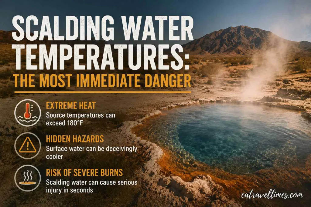 Why Is Desert Hot Springs So Dangerous? A Complete Safety Guide 2 Scalding Water Temperatures
