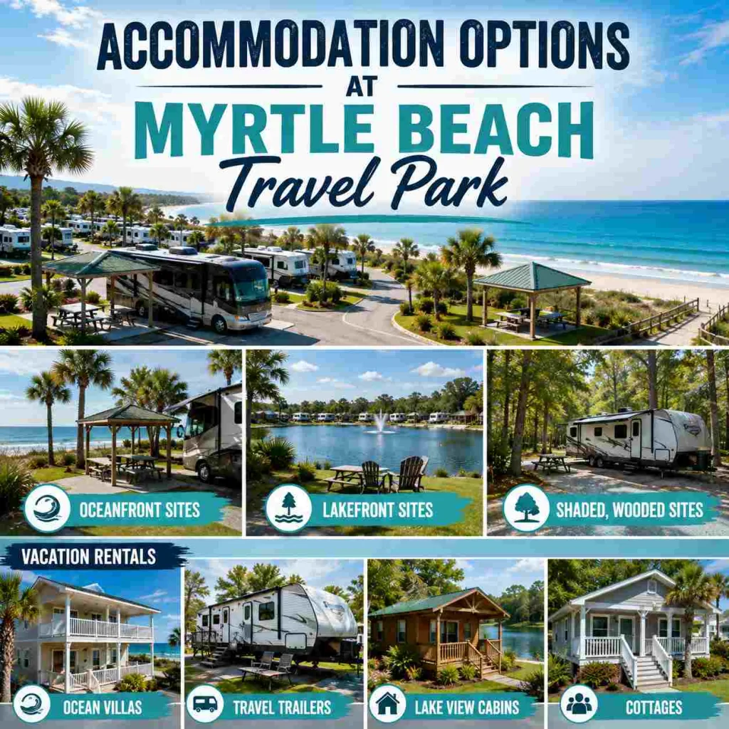 Myrtle Beach Travel Park: Oceanfront Camping Guide 2026 3 Accommodation Options at Myrtle Beach Travel Park
