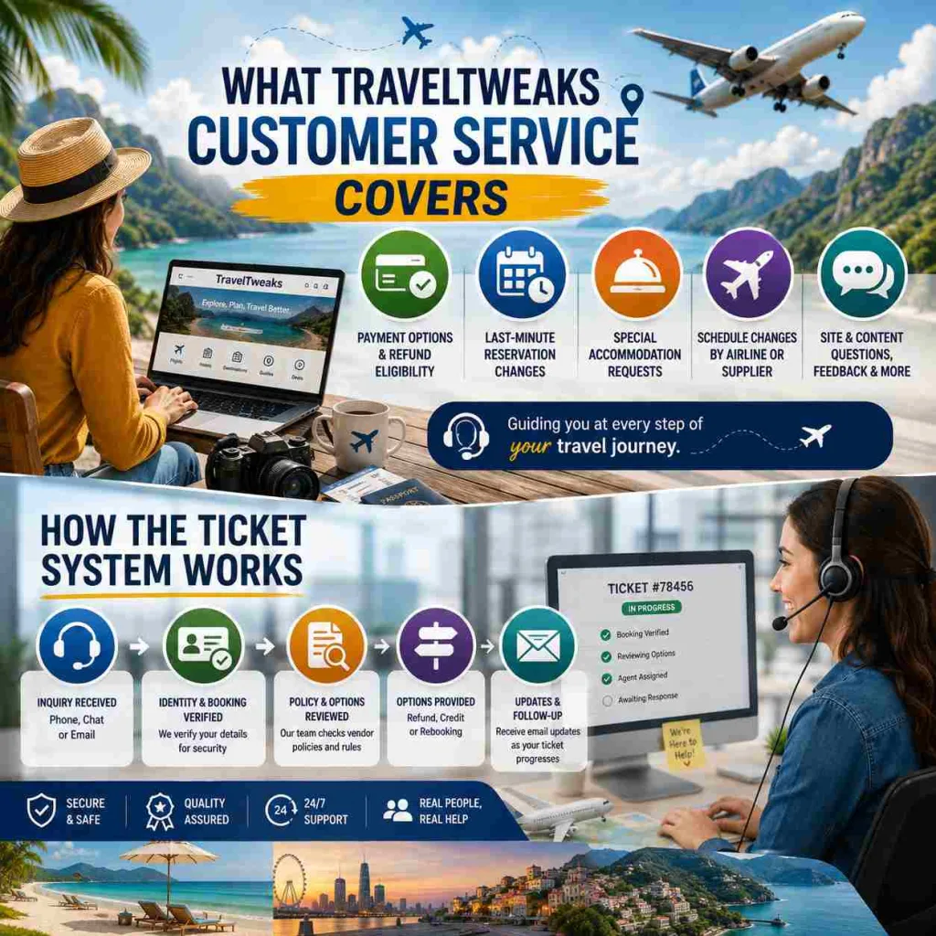 What TravelTweaks Customer Service Covers