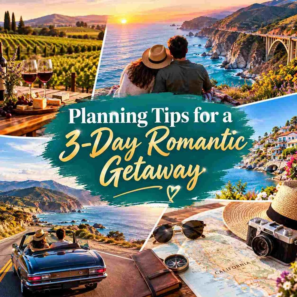 12 Best Romantic Getaways in California: The Ultimate Guide for Couples 13 Planning Tips for a 3-Day Romantic Getaway
