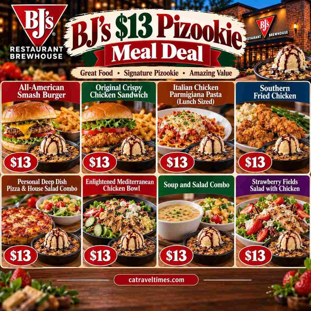 BJ's $13 Pizookie Meal Deal