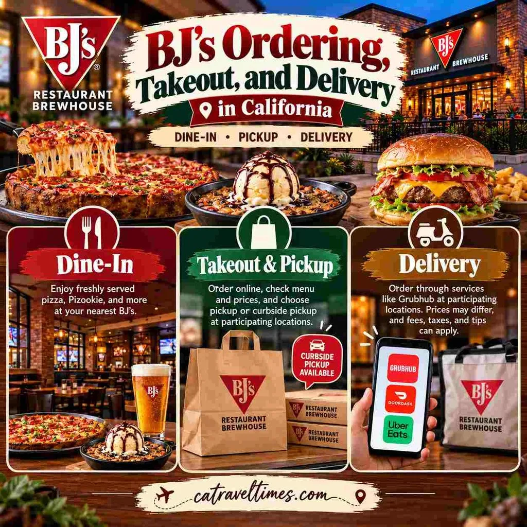 BJ's Ordering, Takeout, and Delivery in California