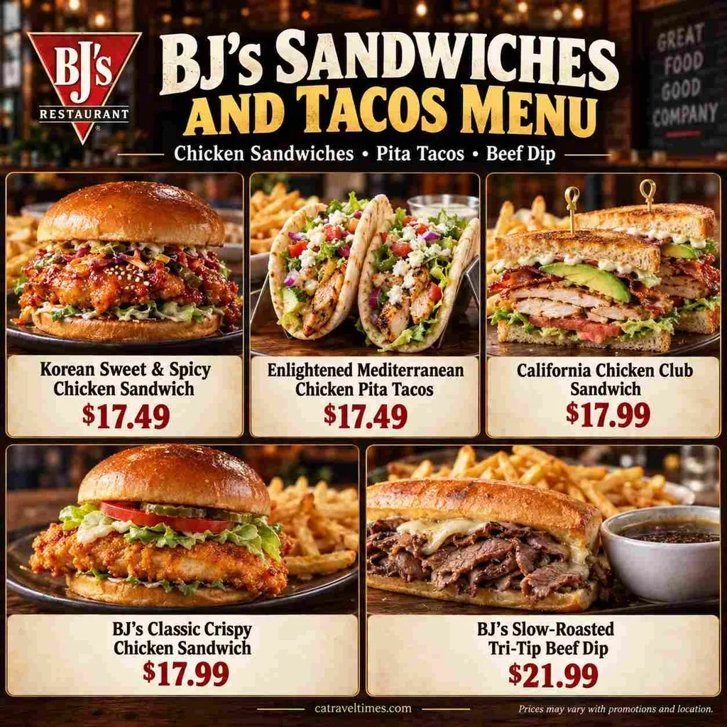 BJ's Sandwiches and Tacos Menu