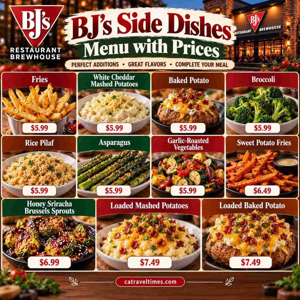 BJ's Side Dishes Menu