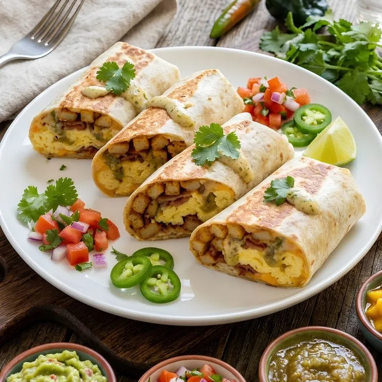 California Breakfast Burritos Recipe with Crispy Fries and Creamy Salsa! 16 California Breakfast Burritos Recipe