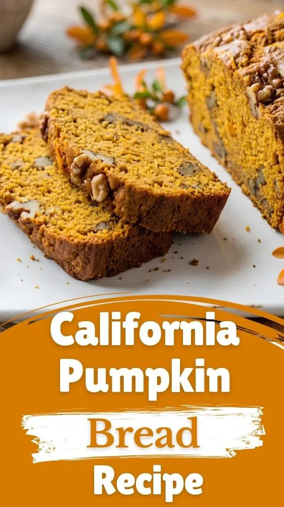 California Pumpkin Bread Recipe