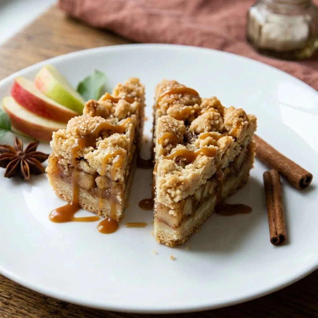 Simple Caramel Apple Bars Recipe: Buttery Shortbread Fall Dessert 3 Caramel Apple Bars Recipe