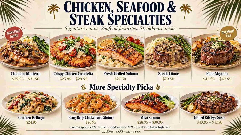 Chicken, Seafood, and Steak Specialties
