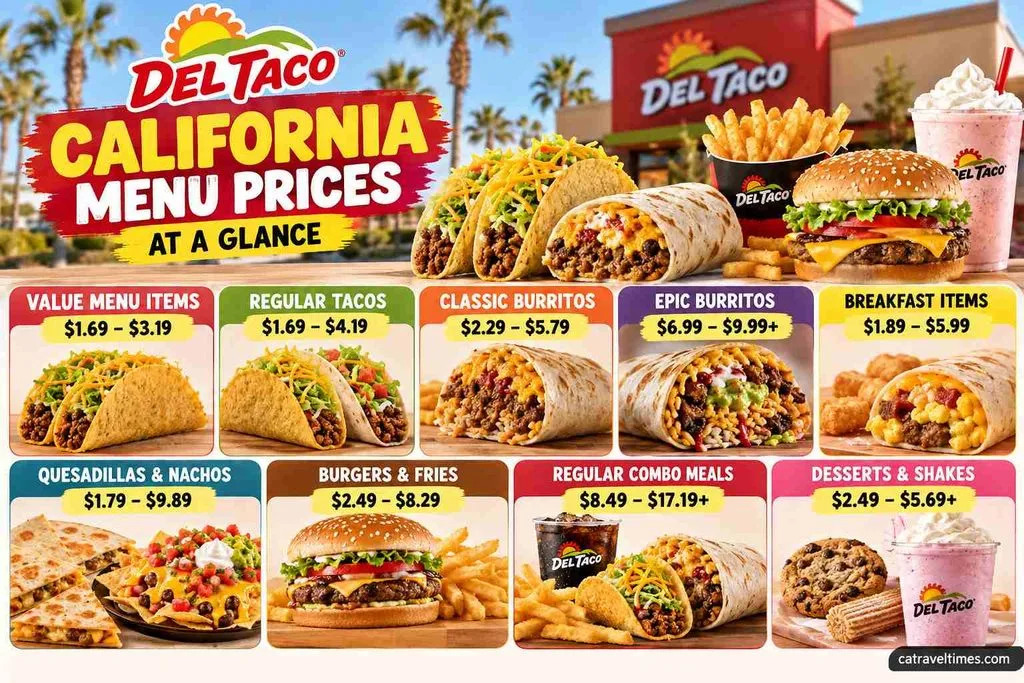 Del Taco California Menu Prices at a Glance