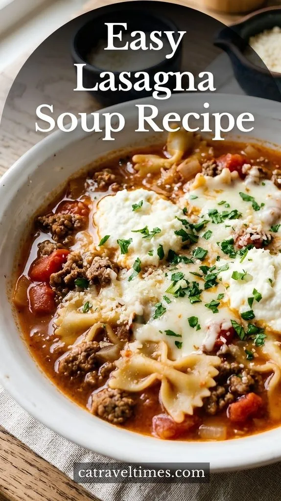 Easy Lasagna Soup Recipe: One Pot, Cozy, Cheesy, Ready in 45 Mins 2 Easy Lasagna Soup Recipe