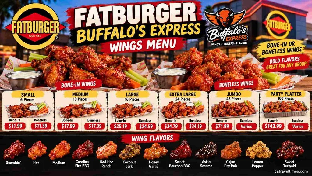 Fatburger Buffalo's Express Wings Menu