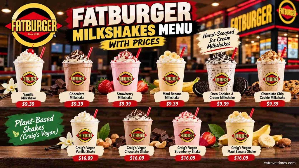 Fatburger Milkshakes Menu with Prices