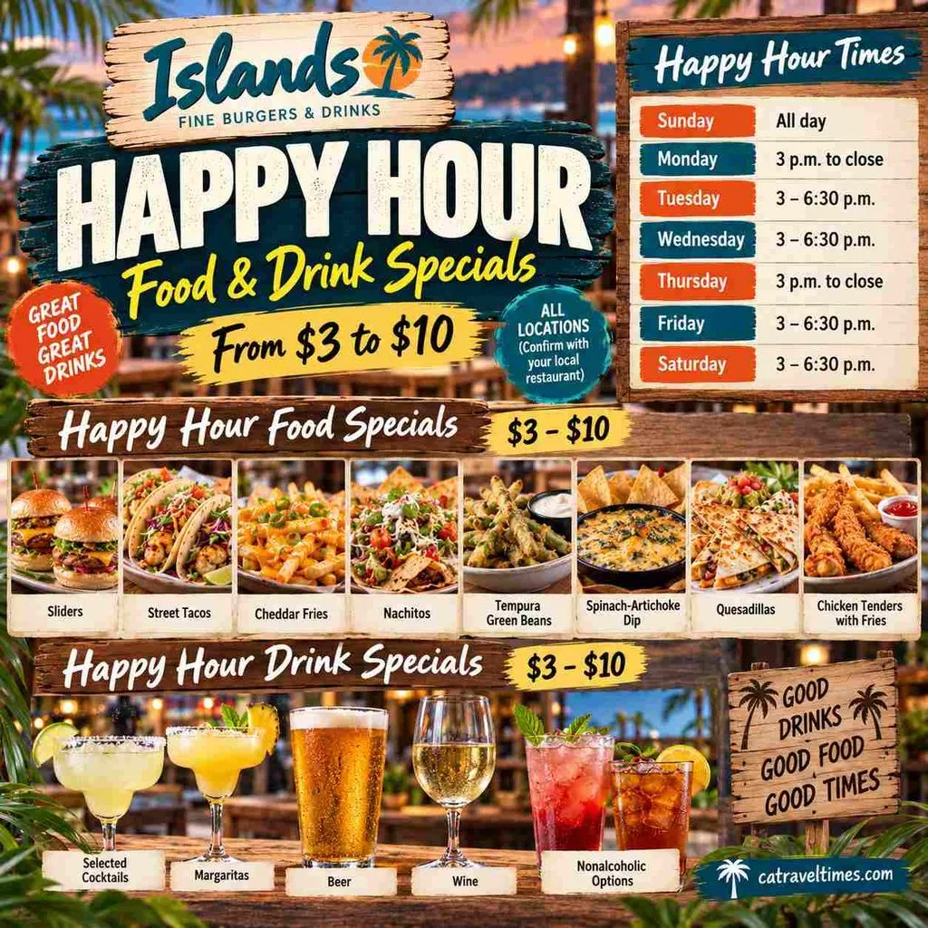 Islands Restaurant Menu California: Prices, Deals & Favorites 10 Islands Happy Hour: Times, Food & Drink Specials