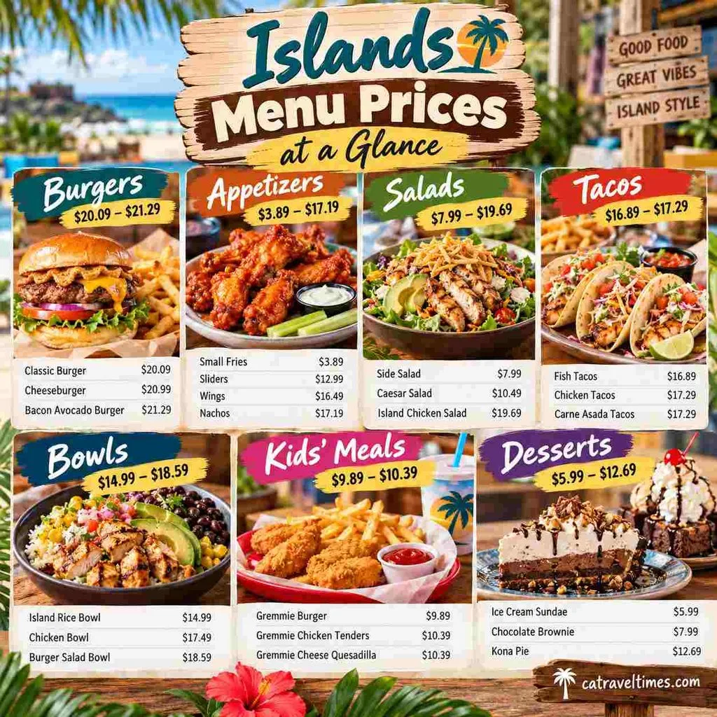 Islands Restaurant Menu California: Prices, Deals & Favorites 2 Islands Menu Prices at a Glance