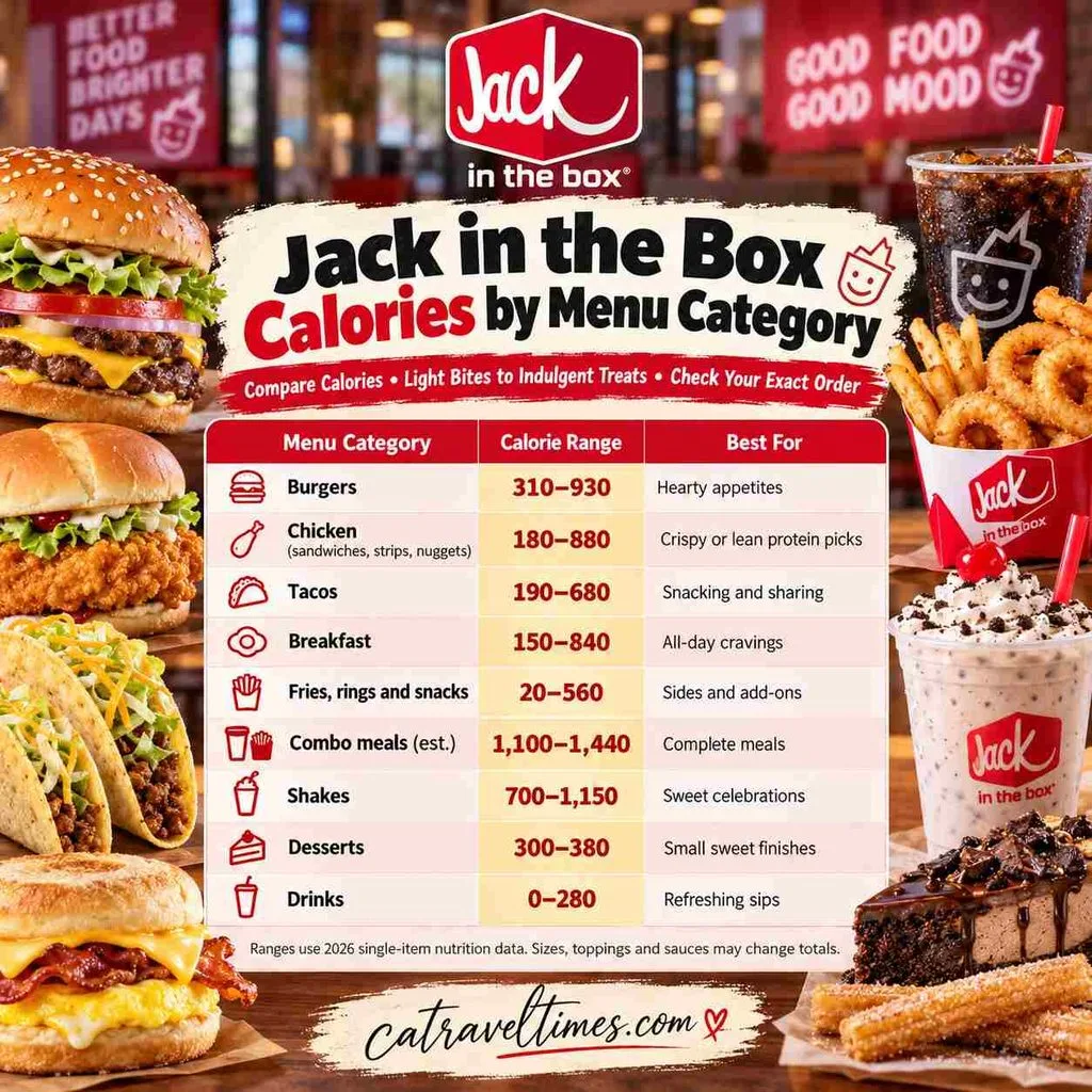 Jack in the Box Calories by Menu Category