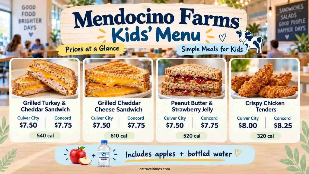Mendocino Farms Menu California: Prices, Deals & More 7 Kids' Menu with Prices