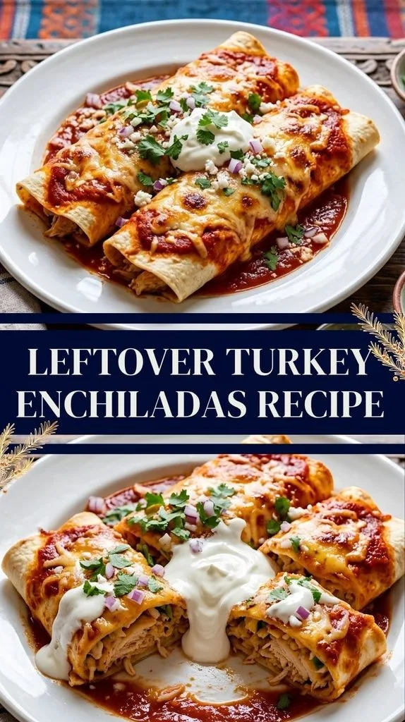 Leftover Turkey Enchiladas Recipe: Cheesy, Easy and Totally Good! 2 Leftover Turkey Enchiladas Recipe