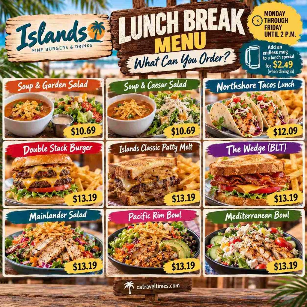 Islands Restaurant Menu California: Prices, Deals & Favorites 9 Lunch Break Menu: What Can You Order?