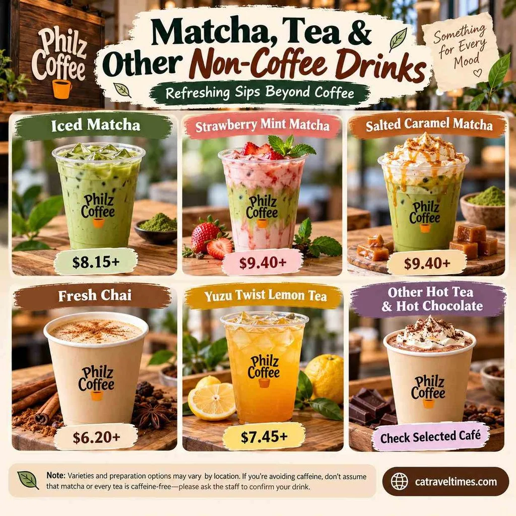 Matcha, Tea, and Other Non-Coffee Drinks