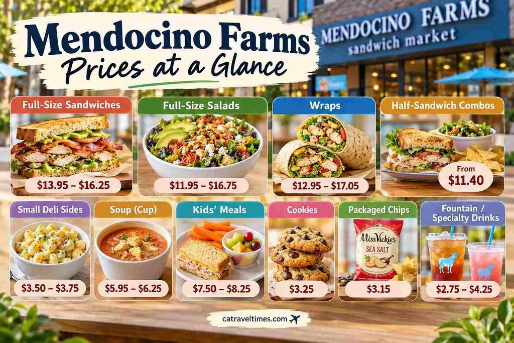 Mendocino Farms Menu California: Prices, Deals & More 2 Mendocino Farms Prices at a Glance