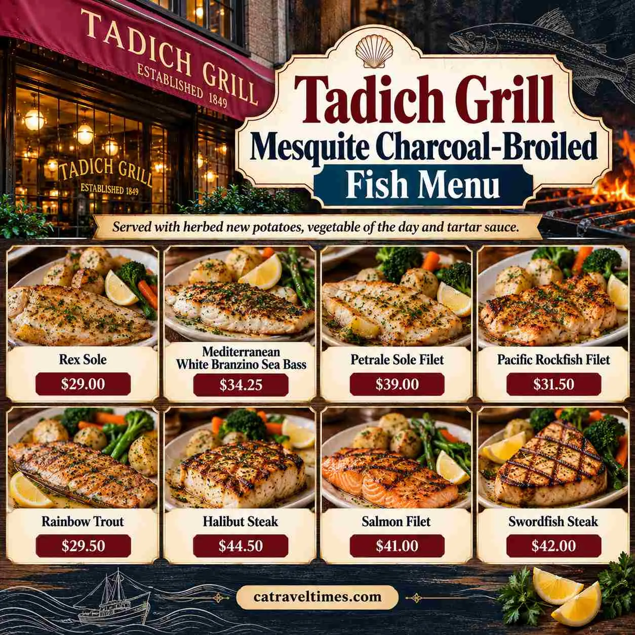 Mesquite Charcoal-Broiled Fish Menu