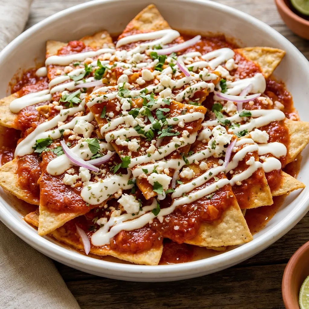 Mexican Chilaquiles Rojos Recipe