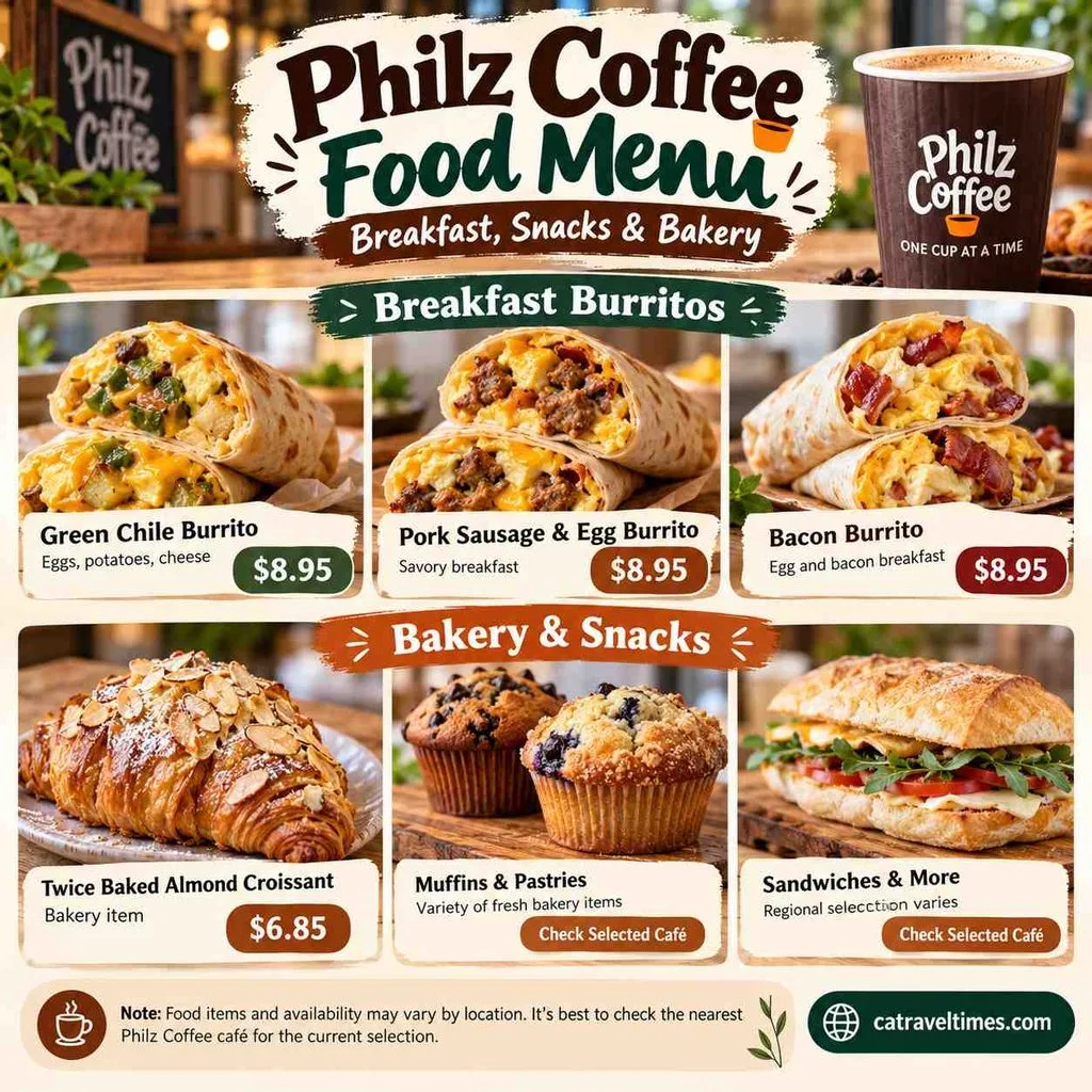 Philz Coffee Food Menu: Breakfast, Snacks, and Bakery