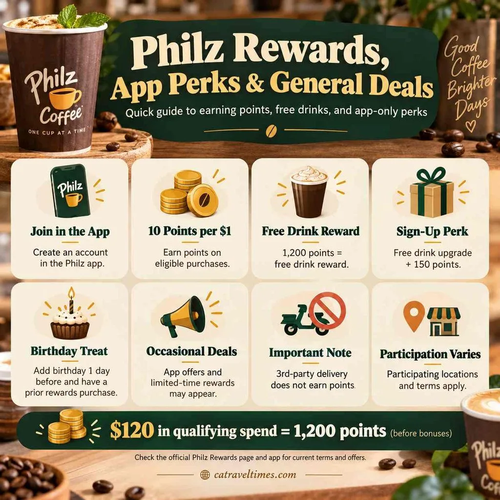 Philz Rewards, App Perks, and General Deals