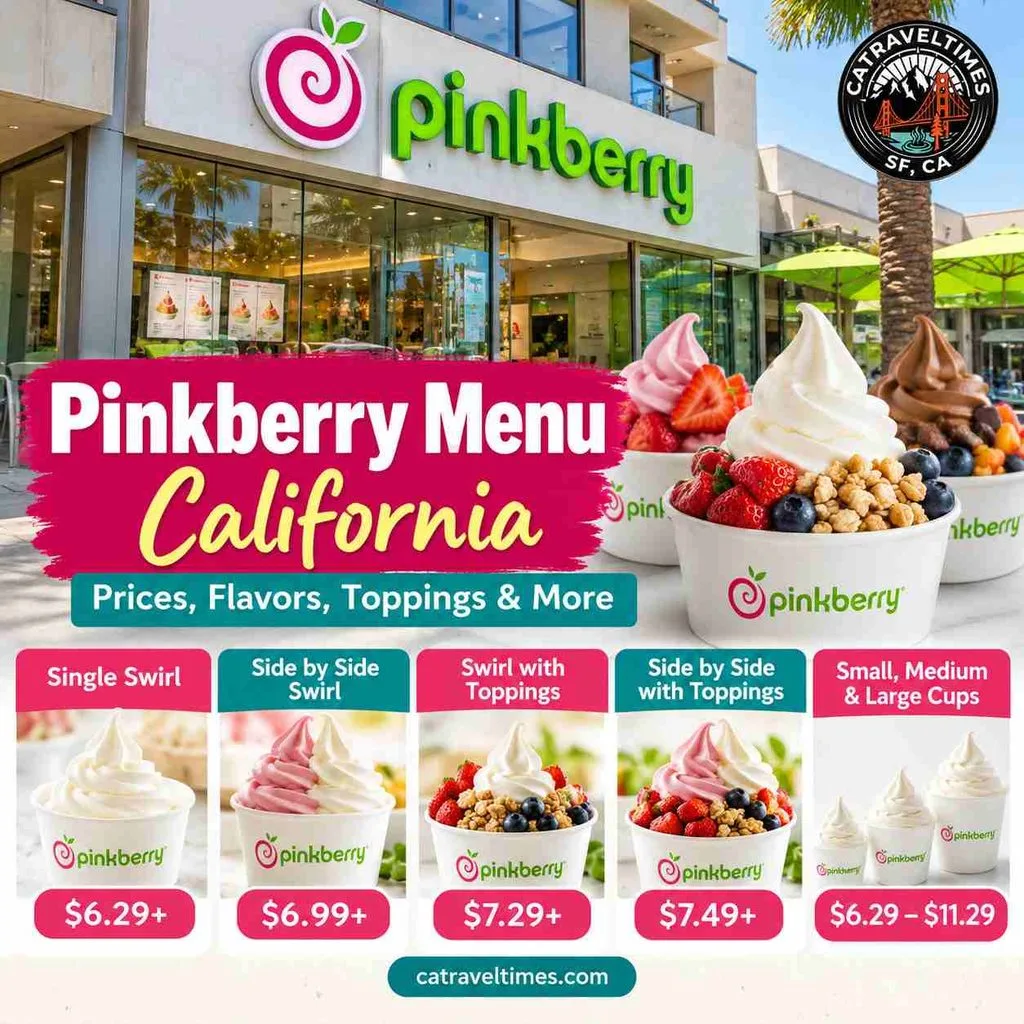 Pinkberry Frozen Yogurt Menu with Prices