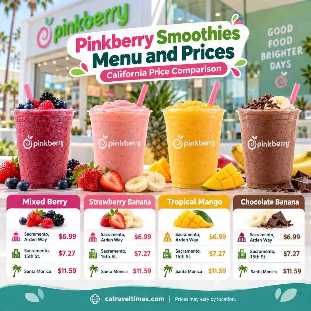 Pinkberry Smoothies Menu and Prices