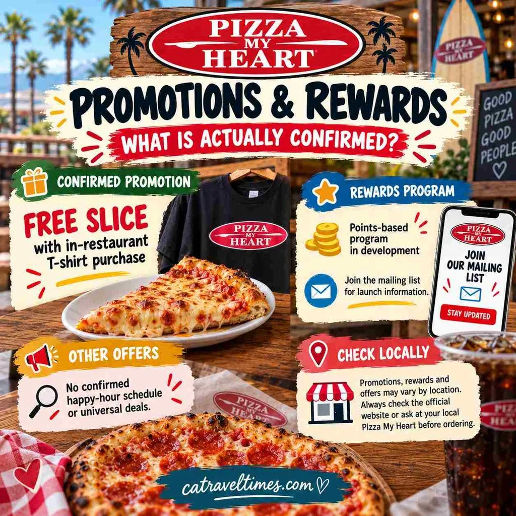 Pizza My Heart Menu California: Prices, Slices & Full Guide 11 Promotions and Rewards: What Is Actually Confirmed?