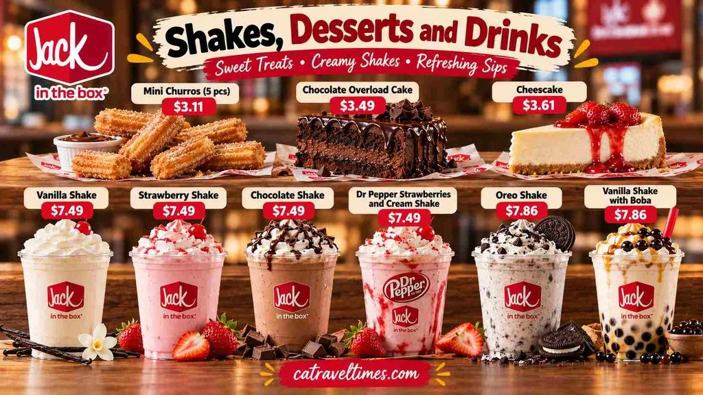 Shakes, Desserts and Drinks