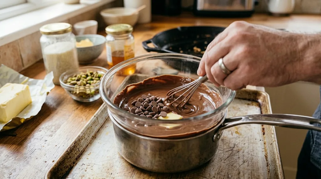 Easy Dubai Chocolate Bar Recipe: Crunchy Pistachio Bars, Homemade 8 image 14